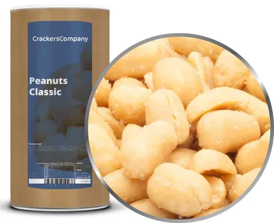 Produktbild von CrackersCompany Klassische Erdnüsse (Peanuts Classic), Membrandose 700 g