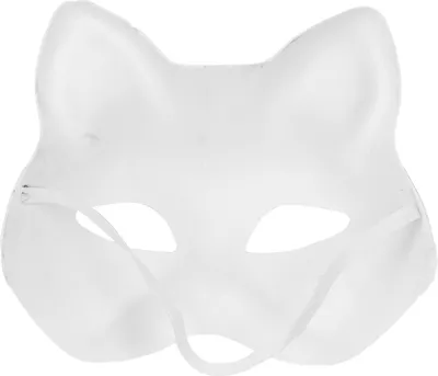 Obrázek produktu pro 5 ks bílé masky pro dospělé prázdné DIY kreslení masky Halloween kostým party příslušenství (kočičí obličej)