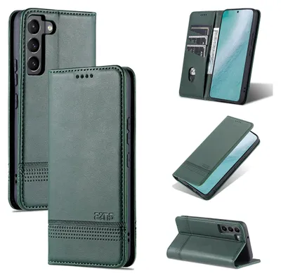Immagine prodotto di Galaxy S22 Plus 5G Custodia in pelle, Flip Cover Portafoglio Custodia Chiusura magnetica Stand Custodia protettiva per Samsung Galaxy S22 Plus 5G Verde