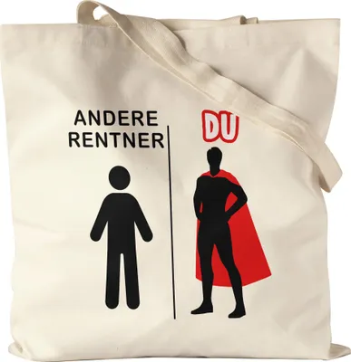 Produktbild von Andere Rentner Du Jutebeutel Stoffbeutel Canvas  Superheld Mein Held Dankeschön Geschenkidee Lustig Humor