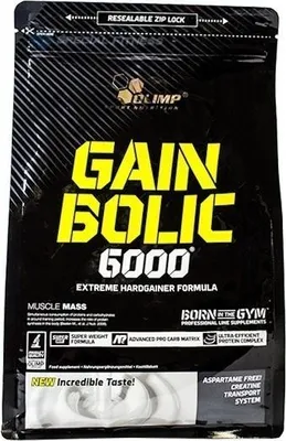 Obrázok produktu pre Olimp Nutrition Gain Bolic 6000, Koncentrát, kazeínový proteín, vaječný proteín, pšeničný proteín – koncentrát, Čokoláda, 15 g, 376 kcal, 376 kcal