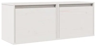 Productafbeelding van Set van 2 Wandkasten van Massief Grenenhout, Wit