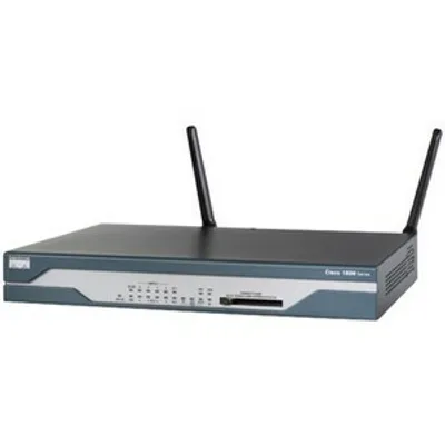 Produktbild von Cisco 1801, 10, 100 Mbit/Sek, 802.11a, 802.11b, 802.11g, Ethernet (RJ-45), Wi-Fi, ADSL, IEEE 802.1Q, 50 Benutzer