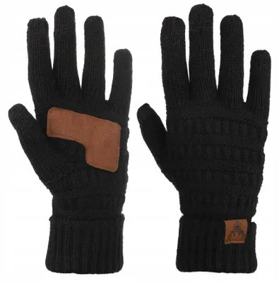 Imagen del producto de Guantes de invierno para mujer, diseño clásico, cálidos y gruesos, marca MORAG, color negro