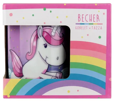 Imagen del producto de Vasos para niños con motivos de unicornio - Porcelana - 200 ml