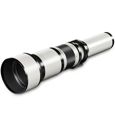 Image de Walimex pro Téléobjectif 650-1300 mm 1:8-16 CSC pour Sony E - Zoom manuel, compatibilité plein format & APS-C, avec sac de rangement et bouchons
