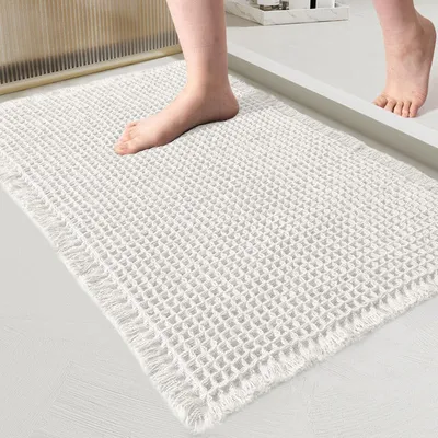 Obrázok produktu pre Kúpeľňová predložka 50 x 80 cm, biela, protišmyková, savá, do kúpeľne