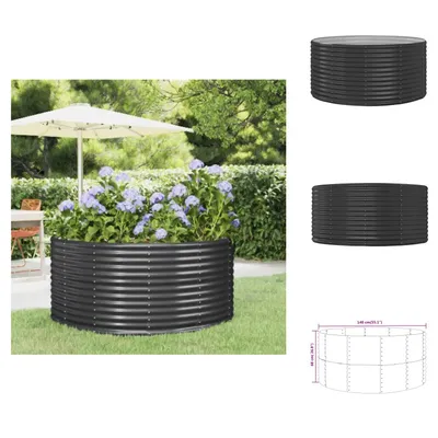 Produktbild von vidaXL Hochbeet Anthrazit 140x140x68 cm Pulverbeschichteter Stahl -  Blumentöpfe & Pflanzgefäße