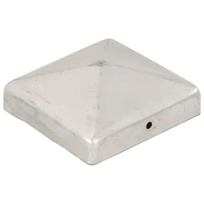 Obrázok produktu pre vidaXL Poštové uzávery 6 ks Pyramídové pozinkované kovové 91 x 91 mm