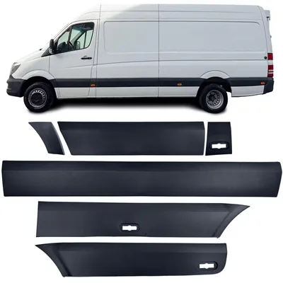 Für Mercedes Sprinter W906 06- Seitenleiste Türleiste Zierleiste KOMPLETT LINKS in der Farbe von Carparts-Online GmbH