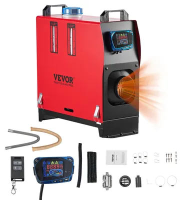 Zdjęcie produktu dla Nagrzewnica powietrza VEVOR Diesel 12-24V 5-8KW, szybko nagrzewająca się nagrzewnica powietrza z pilotem, niebieskim przełącznikiem LCD i funkcją podgrzewania wstępnego, cicha, do kamperów, ciężarówek, przyczep i łodzi