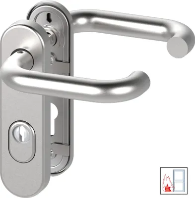 Produktbild von BASI - FS-Drücker-Schutzbeschlag - SB/FS 2200K - ES1 - ZA - Kurzschild rund - Edelstahl - 7529-0708