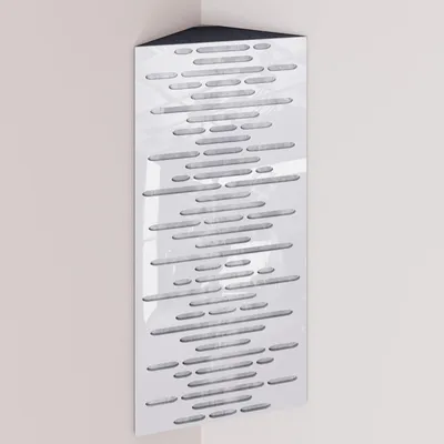 Produktbild von 6er-Set Eck-Bassfallen WAVE Samt 50x23x10 cm, Weißer Kunststoff/Weiß