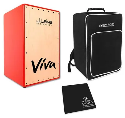 Obrázek produktu pro J.Leiva Viva Red Cajon červený s taškou a podsedákem