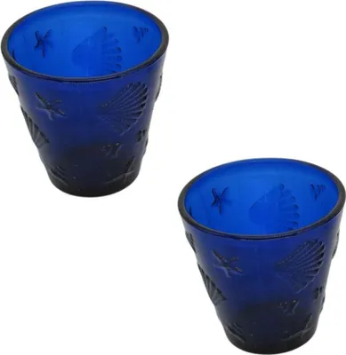Produktbild von 2er Set Teelichthalter Kerzenhalter Teelicht Kerzen aus Glas ca.H. 8,5xØ 8,5  cm