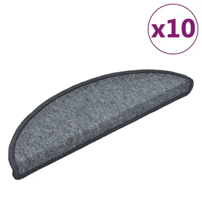 Zdjęcie produktu dla vidaXL Podkładki pod stopy 10 szt. 56x17x3 cm ciemnoszare Półokrągłe