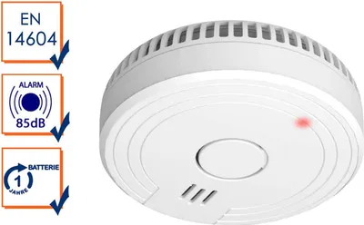 Produktbild von Optischer ELRO Rauchmelder DIN 14604 mit 1-Jahres Batterie