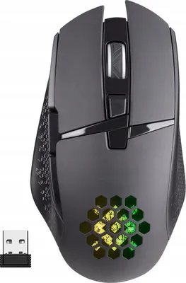 Produktbild von Maus Defender Gm-514 Glory Optic Rf Rgb 3200Dpi 7T Schwarz Stark DNZ0-YY7D