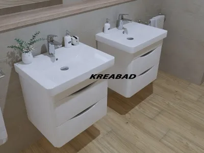 Produktbild von Badmöbel Unterschrank mit keramik Waschbecken 60cm Luxury