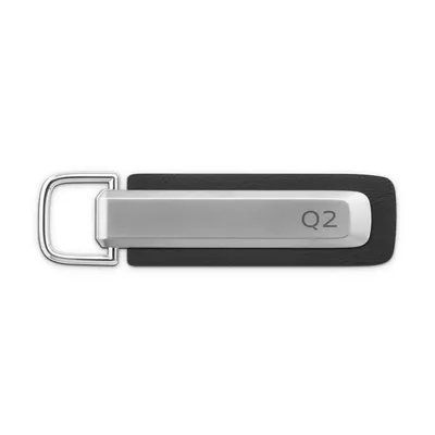 Produktbild von Original Audi Schlüsselanhänger Q2, silber/schwarz