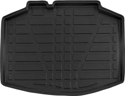 Produktbild von SCOUTT | Kofferraumwanne Laderaumwanne Kompatibel mit Seat Ibiza Hatchback ab 2017, mit Hoher Rand, Kofferraum-Schutzmatte, Geriffelt, Aufrollbar, Schwarz