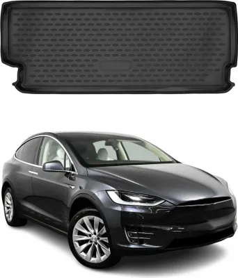 Produktbild von Kofferraummatte Kofferraumwanne für Tesla Model X 2016-2020 Gummi TPE Schwarz