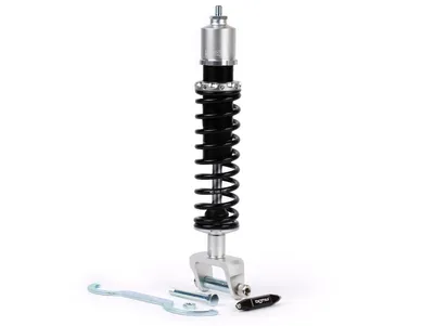Produktbild von Stoßdämpfer BGM SC R1 Sport 330 mm schwarz silbern mit ABE für Vespa PX 80, PX