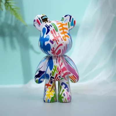 Productafbeelding van Decoratief Beeld Beer - Resin Dierensculptuur - Modern Beeldje - Voor Bureau en Plank