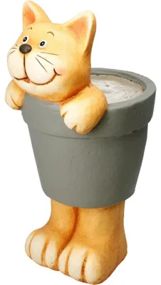 Produktbild von Blumentopf dekorative Katze 25 x 21 x 42 cm
