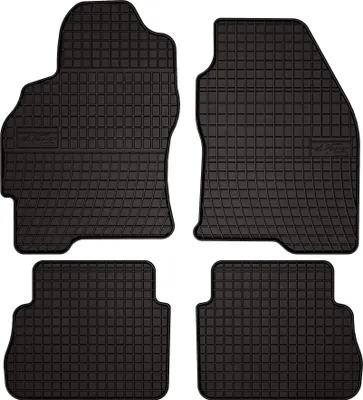 Produktbild von Gummifußmatten passend für Ford Mondeo MK1 (Kombi, Limousine, Liftback, Fließheck, Bj. 1992-1996) –  schwarz, passgenau, mit Befestigungen set 4 Stk. - Gummi-Automatten