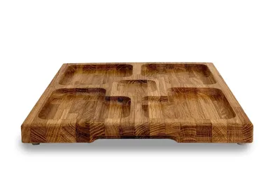 Productafbeelding van Eikenhouten serveerbord met vakken