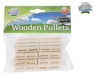Produktbild von Van Manen Holz-Paletten Set 8 Stück 5x3,8x1cm im Maßstab 1:32