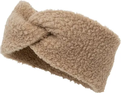 Produktbild von styleBREAKER Damen Stirnband Teddyfell Optik mit Twist Knoten Detail | Weiches elastisches Winter Haarband | Warmes Kopfband Ohrenwärmer 56-59 cm