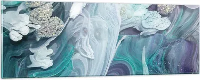 Produktbild von Bilder auf glas - Einteilig - Abstraktion dreidimensional blau - 90x30cm - Glasbilder - Wandbilder - Bilder - Wanddekoration aus Glas - Glas Bilder - Wandbild auf Glas - GAB90x30-4726