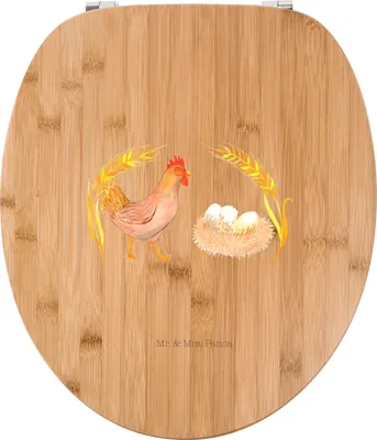 Produktbild von Mr. & Mrs. Panda Toilettendeckel Huhn Stolz - Transparent - Geschenk, Hof, Bauernhof, Hühner, Geburt, WC-Sitz, WC Sitz, Klo-Deckel, Brille, Hahn, Eier