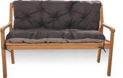 Obrázok produktu pre čierny vankúš na záhradnú lavicu| veľkosť 110x60x50| vankúše na záhradný nábytok| vankúše na záhradnú hojdačku| vonkajší vodeodolný vankúš