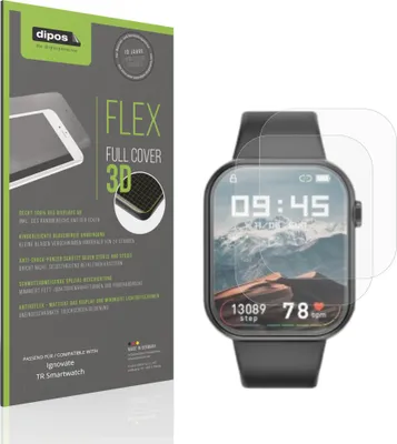 Immagine prodotto di 2x Pellicola protettiva opaca per Ignovate TR Smartwatch Protezione Antiurto Anti-Shock