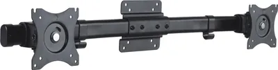 Produktbild von deleyCON Dual Monitor Adapter für Monitor 13"-27" Zoll (33-69cm) und je 10Kg VESA 100x100 Tischhalterung 2 Monitore an 1 Haltearm Schreibtisch Halterung Befestigung