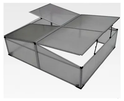 Produktbild von Aluminium Frühbeet 100x120 m Gewächshaus für Tomaten und Pflanzen