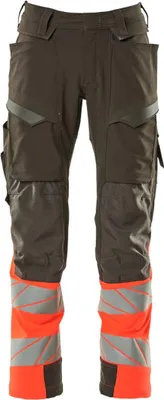 Produktbild von Mascot Hose mit Knietaschen 19179-511-18222 Gr. 76C50 dunkelanthrazit/hi-vis rot