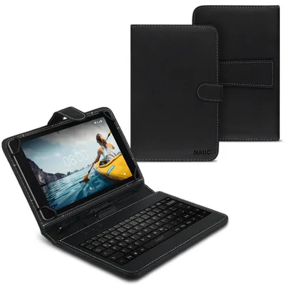 Produktbild von Tablet Tasche für Lenovo Tab 10,1 2025 Keyboard Hülle Schutzhülle QWERTZ CaseFarben:Schwarz