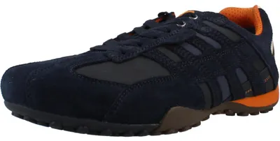 Productafbeelding van Geox Snake K Herrenschuhe sportlicher Schnürer Blau Freizeit