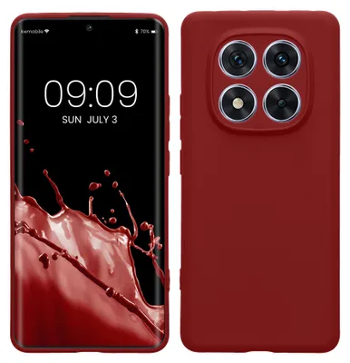 Produktbild von kwmobile Handyhülle für Xiaomi Redmi Note 14 Pro 5G / Poco X7 Hülle - weiches Handy Silikon Case - Schutzhülle Cover - Rhabarber Rot