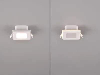 Obrázek produktu pro LED vestavné stropní svítidlo Bílé matné Vestavné bodové svítidlo 8x8cm Koupelnové osvětlení IP44
