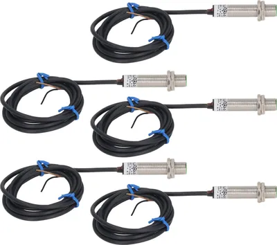 Produktbild von 5 STÜCKE Annäherungssensor M12 X 1 Nicht eingebetteter IP65 wasserdichter PNP induktiver Näherungsschalter 6‑30VDC