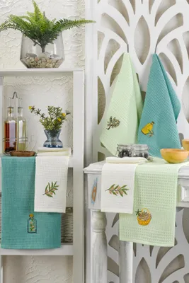 Produktbild von Geschirrtücher Set 6-tlg. 40x60 cm, Waffelpiqué, 100 % Baumwolle – Mint