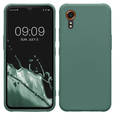 Produktbild von kwmobile Handyhülle für Samsung Galaxy Xcover7 Hülle - TPU Case - Kabelloses Laden - Schutzhülle Cover in Tannengrün