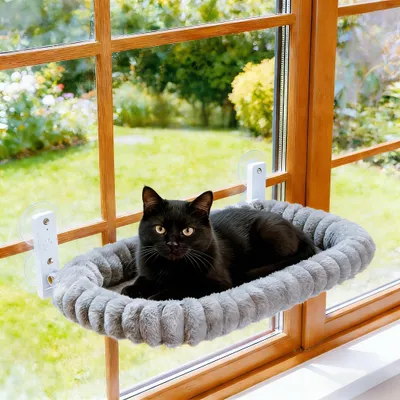 Image de Solidchoice - Lit pour chat réglable avec ventouses, adapté aux fenêtres, jusqu'à 20 kg