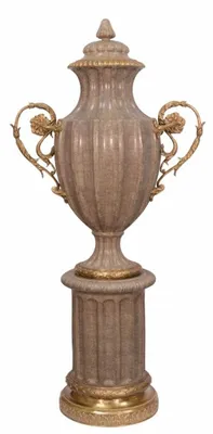 Image de Casa Padrino Vase en porcelaine baroque sur socle - Décoration baroque