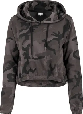 Produktbild von Urban Classics Ladies - CAMO CROPPED Hoody dark camo - M